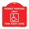 Signmission Georgia ADA Handicapped Parking Accessible Permit Parking Only Tow-Away Zone with Sym, RW-1818-23935 A-DES-RW-1818-23935 - alternate 1
